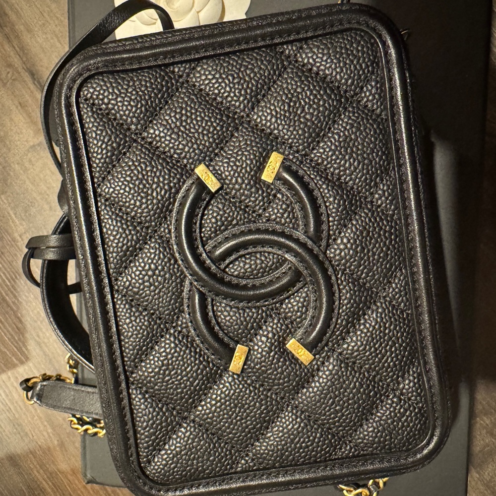 CHANEL Black Quilted Crossbody Bag